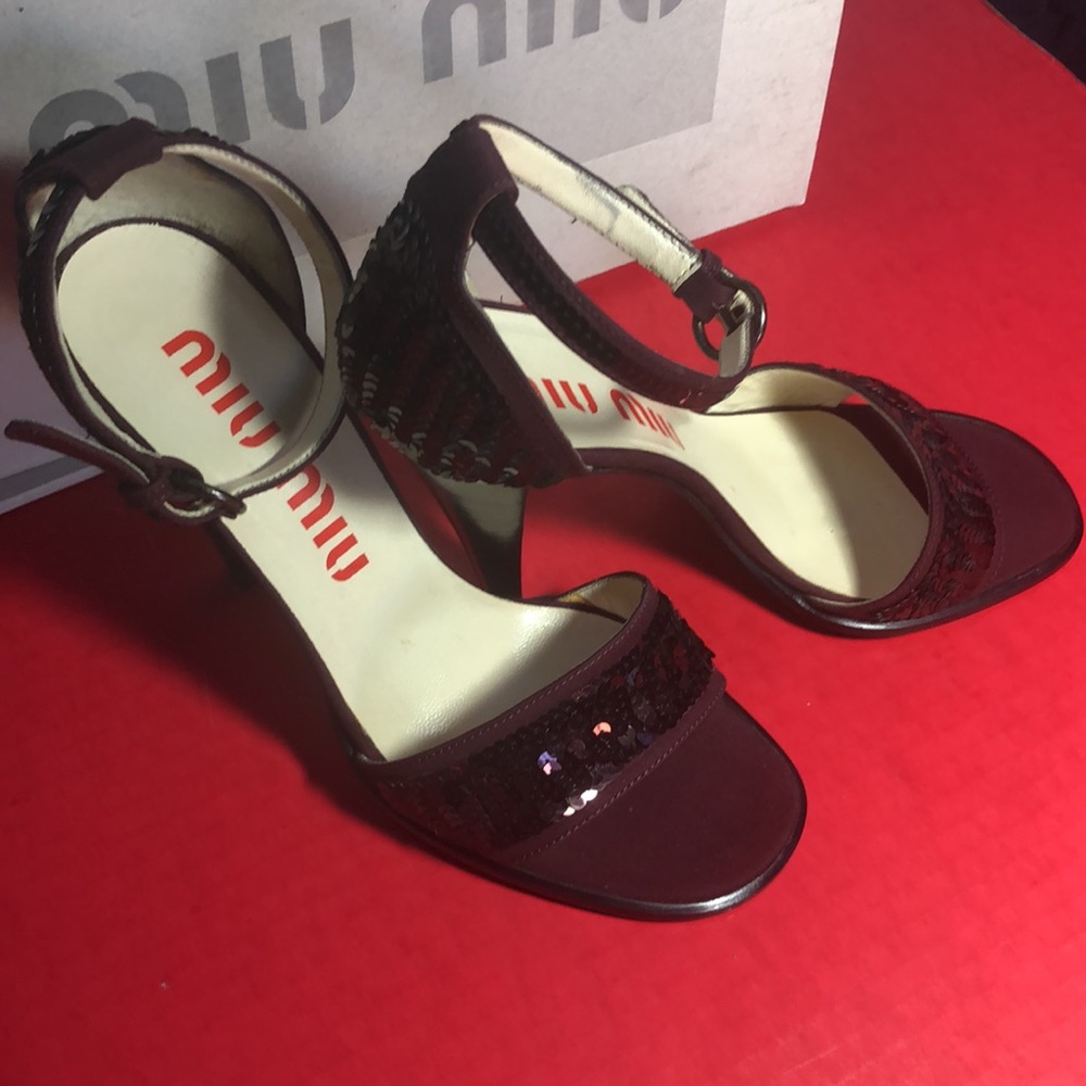 Miu Miu Sequined Heels. Size 38 - image 8